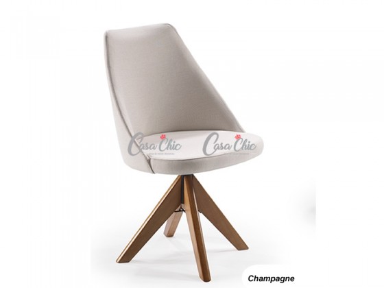 Cadeira Giratoria em Madeira Maciça 6189 Rubi