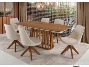 Cadeira Giratoria em Madeira Maciça 6188 Esmeralda