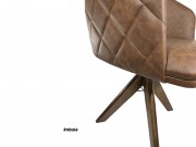 Poltrona Cadeira com Braço Giratoria 6193 Perola de Madeira Maciça