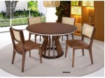 Conjunto Mesa de Jantar Aylla 1.20 x 1.20 Redonda com 04 Cadeiras Rio