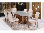 Conjunto Mesa de Jantar com 06 Cadeiras Apolo e Mesa Esmeralda Retangular 1.80 x 1.00