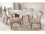 Conjunto Mesa de Jantar com 06 Cadeiras Orlando e Mesa França 1.80 x 1.00 Retangular