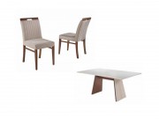 Conjunto Mesa de Jantar com 06 Cadeiras Orlando e Mesa França 1.80 x 1.00 Retangular