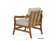 Poltrona com Corda em Madeira Maciça 357 Savana