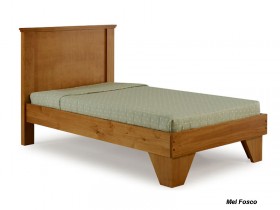 Cama Solteiro 7010 Slim de Madeira Maciça Domus Moveis