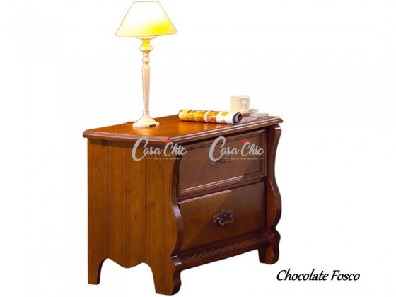 Mesa de Cabeceira Criado Mudo 02 Gavetas 5044 Marbella Domus