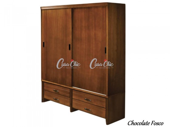 Guarda Roupa Armario Roupeiro Domus Cyrus Madeira 6223 02 Portas 1.82 m