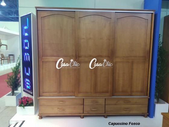 Armario Roupeiro Guarda Roupa 03 Portas 2.50 m 1060 New III Domus