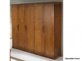 Roupeiro Armario Guarda Roupa 2.27 m 05 Portas 8011 Style Domus Moveis