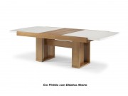 Conjunto Mesa de Jantar Elastica Extensivel com 10 Cadeiras Delhi e Mesa Itapoã Retangular 2.10 ou 2.70 x 1.00