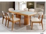 Conjunto Mesa de Jantar Elastica Extensivel com 06 Cadeiras Munique e Mesa Munique Retangular 1.70 ou 2.30 x 0.90