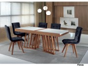 Mesa de Jantar Suiça 1146 Elastica Extensivel  1.80 ou 2.40 x 0.90 Retangular