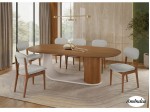Conjunto Mesa de Jantar Enzo Dallas com 08 Cadeiras 2.00 x 1.00 Retangular