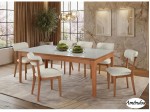 Conjunto Mesa de Jantar Lara Sol com 08 Cadeiras 2.20 x 1.10 Retangular Conjunto Mesa de Jantar Lara Sol com 08 Cadeiras 2.20 x 1.10 Retangular