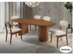 Conjunto Mesa de Jantar Euclar London Dallas com 06 Cadeiras 1.80 x 1.00 Organica