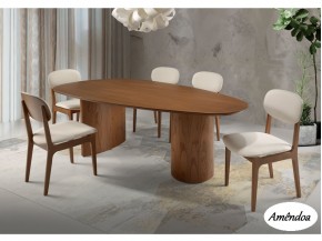 Conjunto Mesa de Jantar Euclar London Dallas com 06 Cadeiras 1.80 x 1.00 Organica