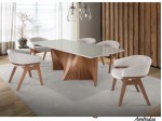 Conjunto Mesa de Jantar Euclar Sofia Dubai com 06 Cadeiras 1.80 x 0.90 Retangular Conjunto Mesa de Jantar Euclar Sofia Dubai com 06 Cadeiras 1.80 x 0.90 Retangular