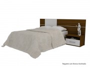 Cabeceira Box Casal com Criado Mudo Europa Plata 