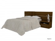 Cabeceira Box Casal com Criado Mudo Europa Plata 