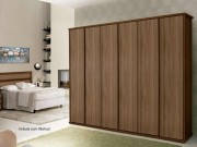Guarda Roupa Armario Roupeiro Fazzio Avelã 06 Portas  
