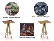 Conjunto Bistro com 02 Banquetas Horus e Mesa Sophia 0.60 x 0.60 Quadrada