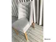 Cadeira com Matelasse e Botone Ferrati Zafira 10350 Mocaccino Tecido 5519 COM ENTREGA IMEDIATA