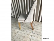 Cadeira com Matelasse e Botone Ferrati Zafira 10350 Mocaccino Tecido 5519 COM ENTREGA IMEDIATA