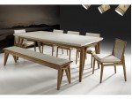 Conjunto Mesa de Jantar com 05 Cadeiras e 01 Banco Austral e  Mesa 2.00 x 1.00 Retangular