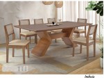 Conjunto Mesa de Jantar Berlim Levi com 08 Cadeiras 2.20 x 1.10 Retangular