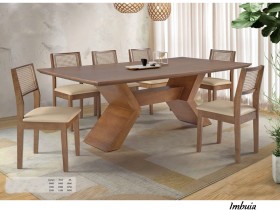 Conjunto Mesa de Jantar com 08 Cadeiras Levi e Mesa Berlim Retangular 2.20 x 1.10 Fragamar Moveis Conjunto Mesa de Jantar com 08 Cadeiras Levi e Mesa Berlim Retangular 2.20 x 1.10 Fragamar Moveis
