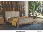 Cama Casal em Madeira Estofada Siena