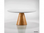 Conjunto Mesa de Jantar com 06 Poltronas Giratorias Iasmin e Mesa Glenda 1.20 x 1.20 Redonda