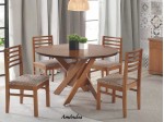 Conjunto Mesa de Jantar Bali com 04 Cadeiras 1.20 x 0.20 Redonda