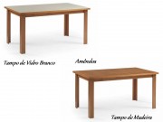 Conjunto Mesa de Jantar Cali Veneza com 06 Cadeiras 1.20 x 0.80 Retangular