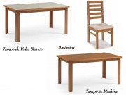 Conjunto Mesa de Jantar Cali Veneza com 06 Cadeiras 1.20 x 0.80 Retangular