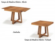 Conjunto Mesa de Jantar Dubai Elastica Extensivel com 04 Banquetas 0.90 ou 1.30 x 0.80 Retangular