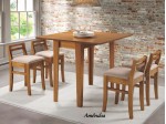 Conjunto Mesa de Jantar Moscou Dubai Dobravel com 04 Banquetas 0.90 x 0.90