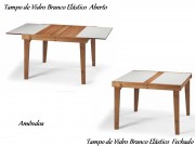 Conjunto Mesa de Jantar Itajuba Elastica Extensivel com 04 Cadeiras 1.10 ou 1.70 x 0.80 Retangular