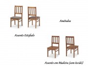 Conjunto Mesa de Jantar Itajuba Elastica Extensivel com 04 Cadeiras 1.10 ou 1.70 x 0.80 Retangular