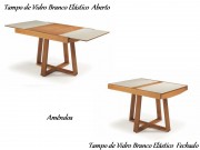 Conjunto Mesa de Jantar Italia Moscou Elastica Extensivel com 06 Cadeiras 1.10 ou 1.70 x 0.80 Retangular
