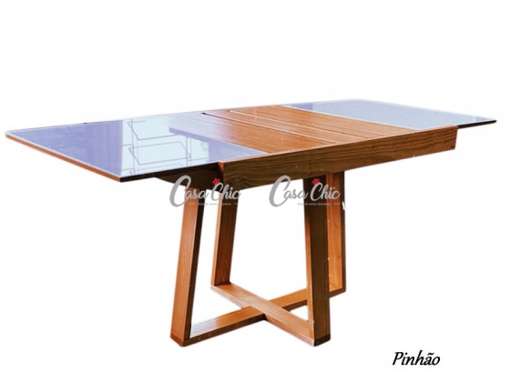 Mesa de Jantar Laf Móveis Italia Elastica Extensivel 1.10 ou 1.70 x 0.80 Retangular COM ENTREGA IMEDIATA