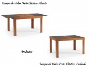 Conjunto Mesa de Jantar Londres Elastica Extensivel com 06 Cadeiras 1.40 ou 2.00 x 0.80 Retangular