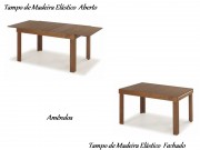 Conjunto Mesa de Jantar Londres Elastica Extensivel com 06 Cadeiras 1.40 ou 2.00 x 0.80 Retangular