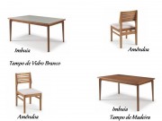 Conjunto Mesa de Jantar Paris com 06 Cadeiras 1.60 x 0.90 Retangular