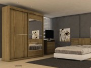 Guarda Roupa Armario Roupeiro MadeMarcs Europa Ipanema Espelhado 02 Portas 2.03 m