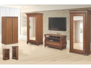 Sapateira Romana 0.93 m Espelhada com Rattan