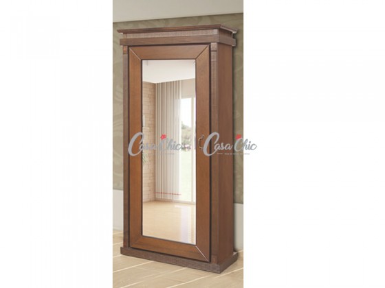 Sapateira Romana 0.93 m Espelhada com Rattan