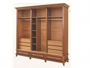 Guarda Roupa Armario Roupeiro Athenas Duo 03 Portas 2.60 m com Rattan