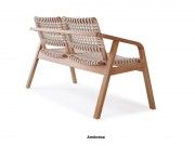 Namoradeira Sofa com Corda 02 Lugares 1.24 m 3364 Itaparica de Madeira Maciça