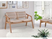 Namoradeira Sofa com Corda 02 Lugares 1.24 m 3364 Itaparica de Madeira Maciça